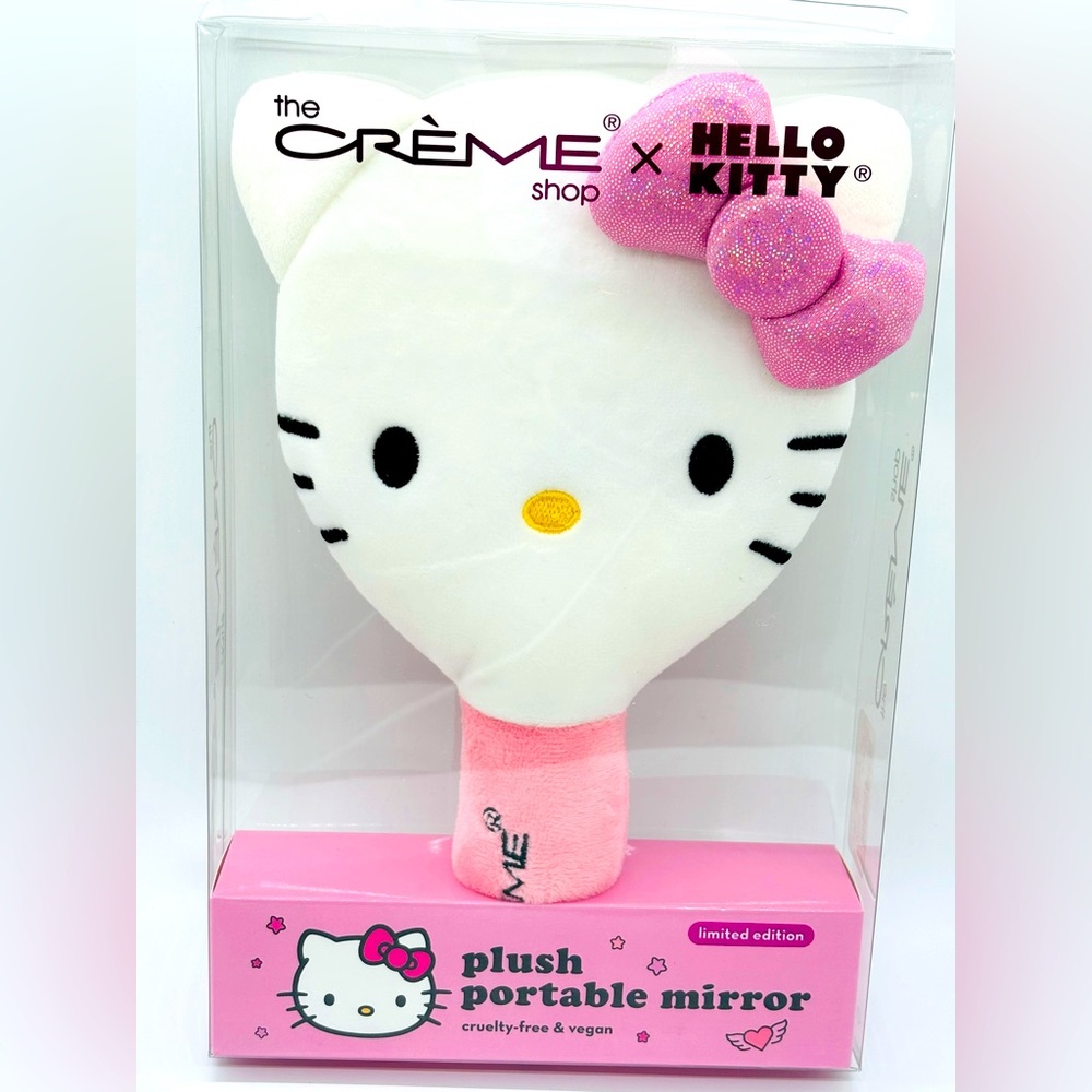 Sanrio Plush Limited Edition pink Hello Kitty hand Mirror 🩷kawaii